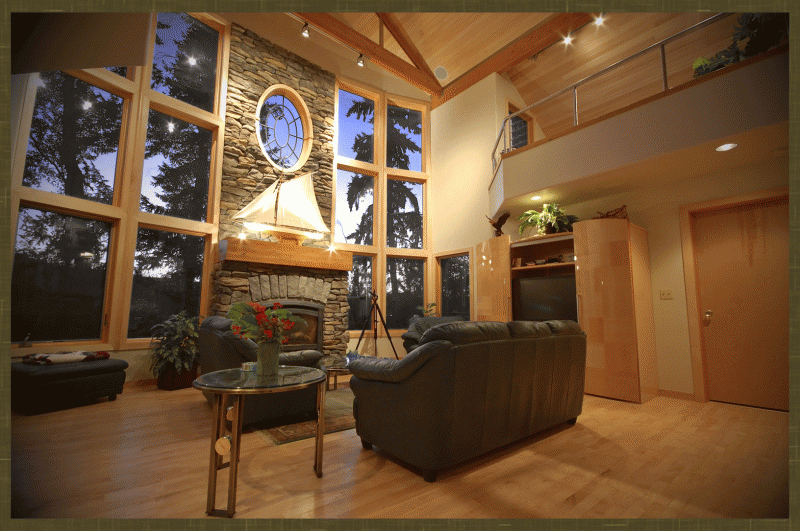 Maple flooring in contemporary living room Classical Wood Floors Midcoast Maine